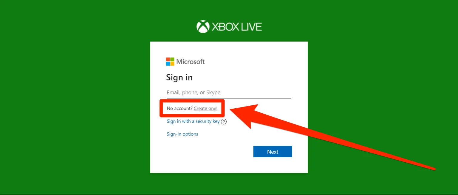 Sign in and Link Xbox to Microsoft Account